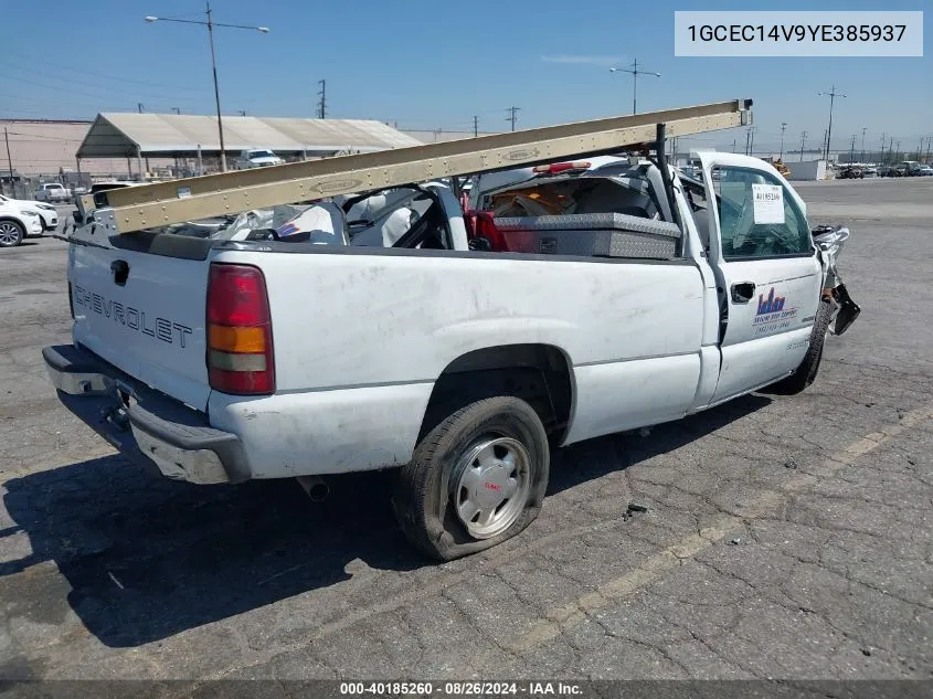 2000 Chevrolet Silverado 1500 VIN: 1GCEC14V9YE385937 Lot: 40185260