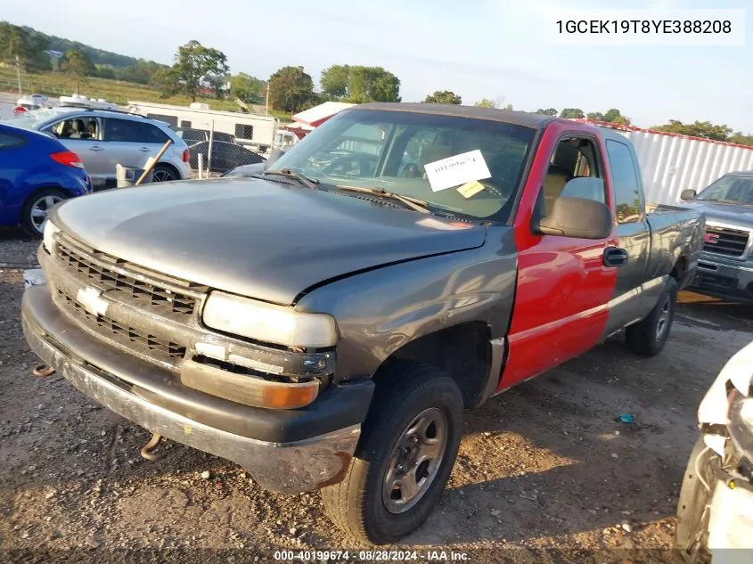 1GCEK19T8YE388208 2000 Chevrolet Silverado 1500 Ls