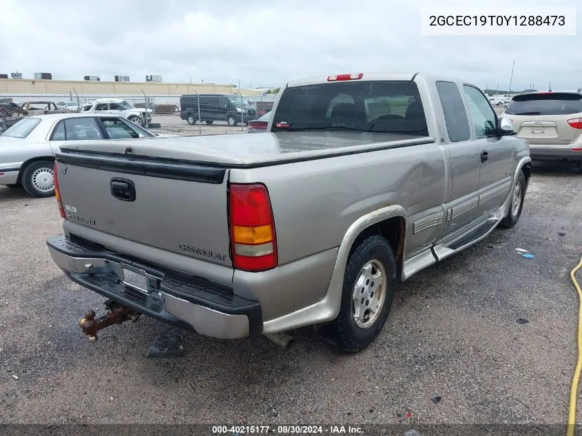 2000 Chevrolet Silverado 1500 Lt VIN: 2GCEC19T0Y1288473 Lot: 40215177