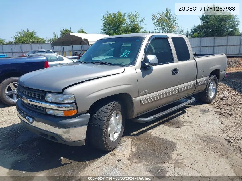 2000 Chevrolet Silverado 1500 Lt VIN: 2GCEC19T7Y1287983 Lot: 40241756