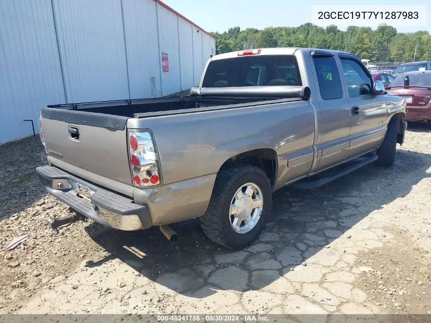 2000 Chevrolet Silverado 1500 Lt VIN: 2GCEC19T7Y1287983 Lot: 40241756