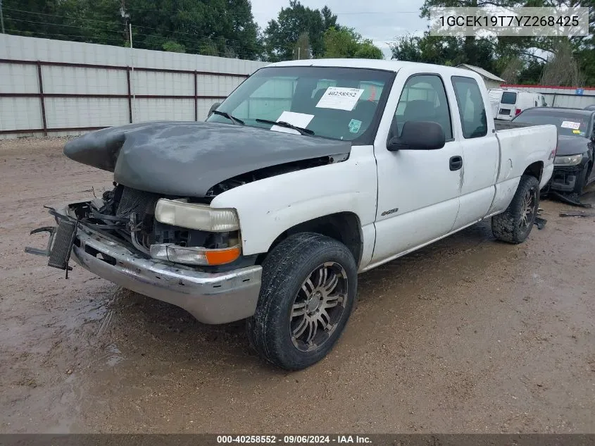 2000 Chevrolet Silverado 1500 VIN: 1GCEK19T7YZ268425 Lot: 40258552