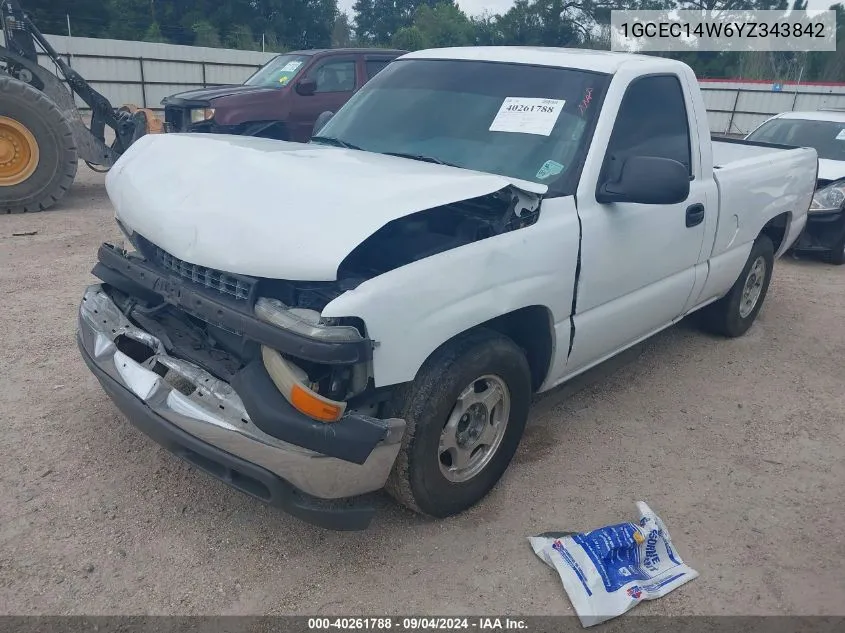 2000 Chevrolet Silverado 1500 C1500 VIN: 1GCEC14W6YZ343842 Lot: 40261788