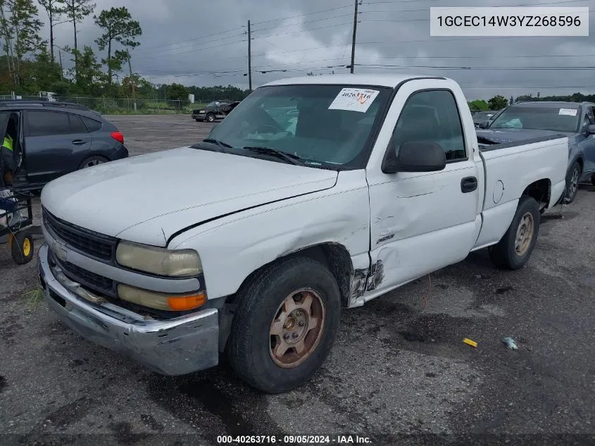 2000 Chevrolet Silverado C1500 VIN: 1GCEC14W3YZ268596 Lot: 40263716