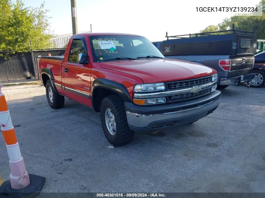 2000 Chevrolet Silverado 1500 Ls VIN: 1GCEK14T3YZ139234 Lot: 40301015