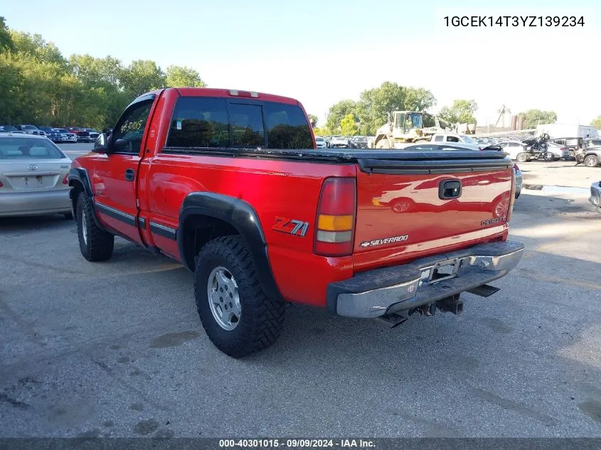 2000 Chevrolet Silverado 1500 Ls VIN: 1GCEK14T3YZ139234 Lot: 40301015