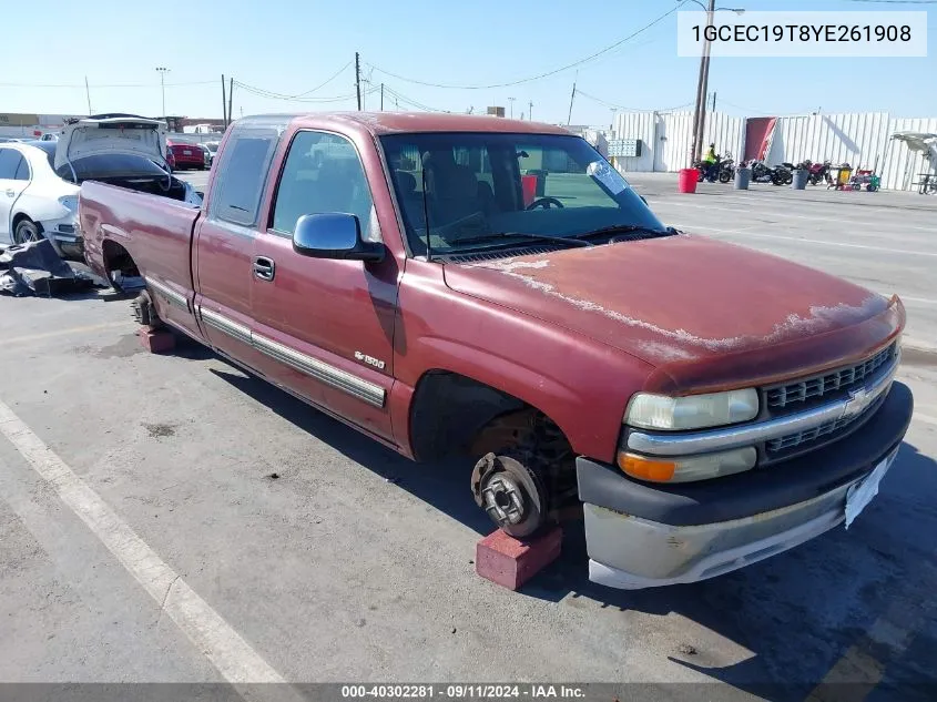 2000 Chevrolet Silverado C1500 VIN: 1GCEC19T8YE261908 Lot: 40302281