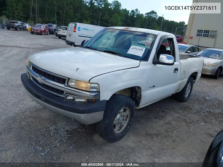 2000 Chevrolet Silverado 1500 Ls VIN: 1GCEK14T5YZ371611 Lot: 40302908