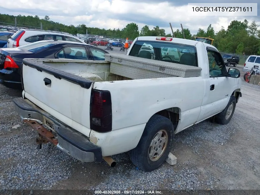 2000 Chevrolet Silverado 1500 Ls VIN: 1GCEK14T5YZ371611 Lot: 40302908