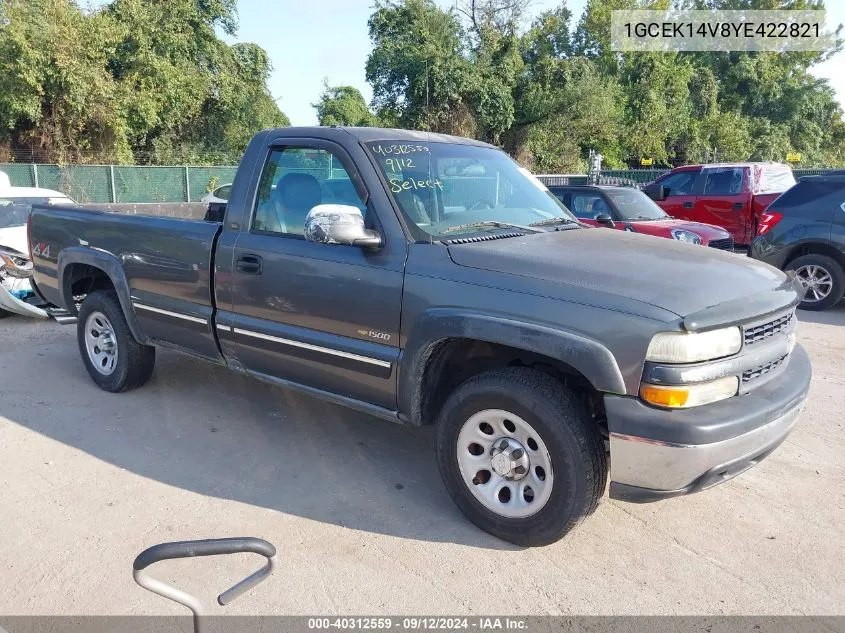 2000 Chevrolet Silverado 1500 K1500 VIN: 1GCEK14V8YE422821 Lot: 40312559