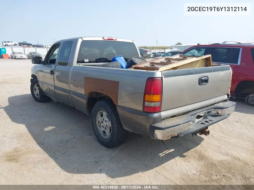 2000 Chevrolet Silverado 1500 Ls VIN: 2GCEC19T6Y1312114 Lot: 40314930