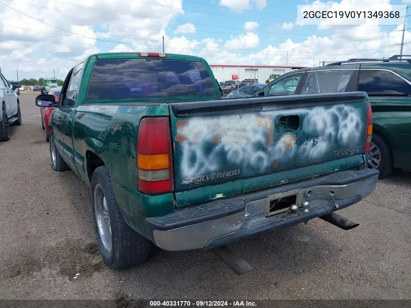 2000 Chevrolet Silverado 1500 C1500 VIN: 2GCEC19V0Y1349368 Lot: 40331770