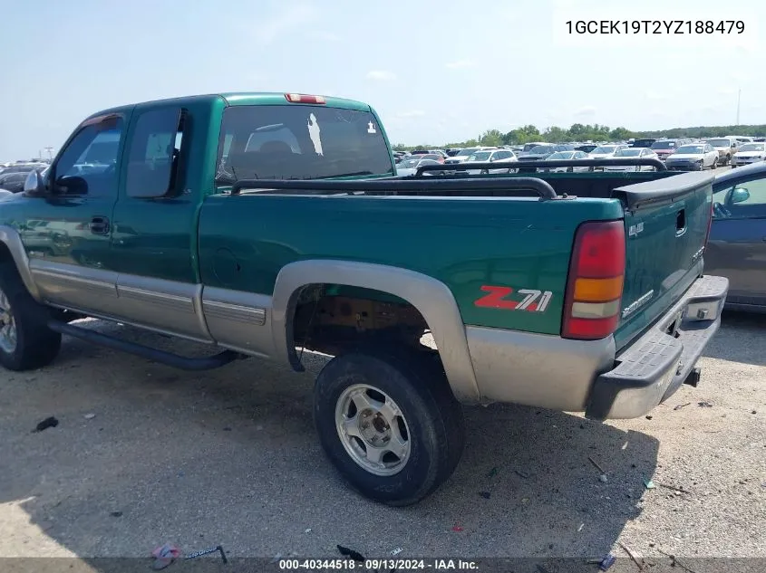 2000 Chevrolet Silverado 1500 Ls VIN: 1GCEK19T2YZ188479 Lot: 40344518