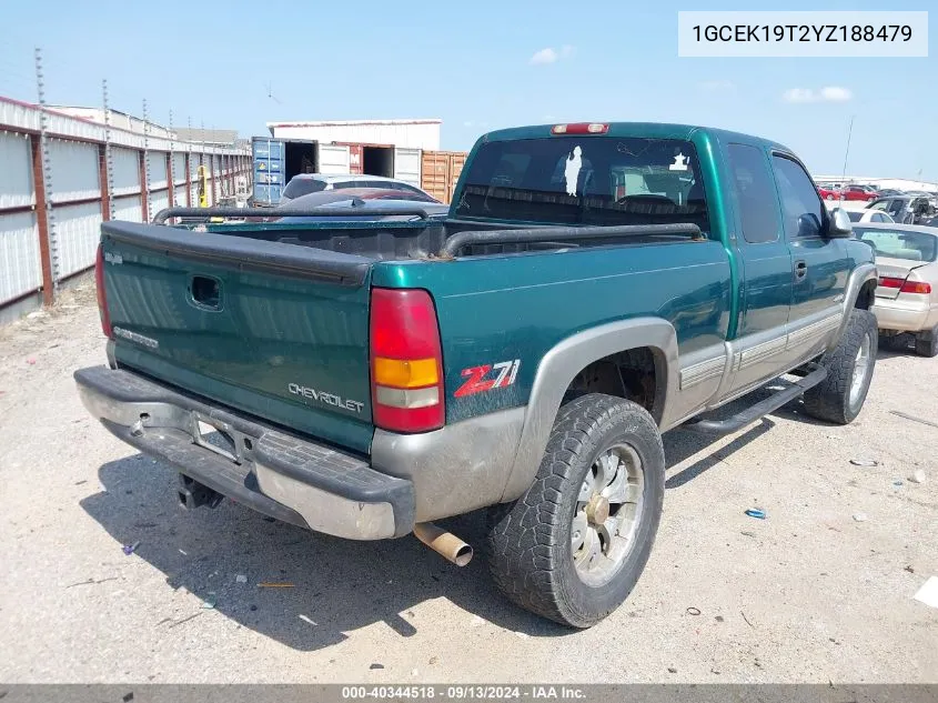 2000 Chevrolet Silverado 1500 Ls VIN: 1GCEK19T2YZ188479 Lot: 40344518