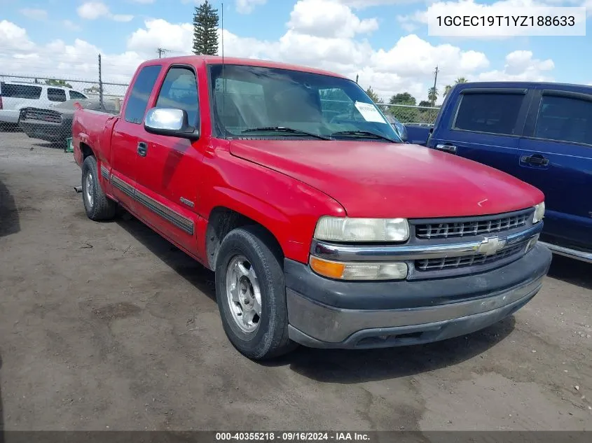 2000 Chevrolet Silverado 1500 Ls VIN: 1GCEC19T1YZ188633 Lot: 40355218