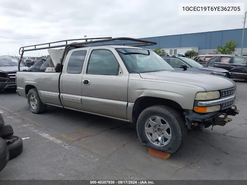 2000 Chevrolet Silverado 1500 Ls VIN: 1GCEC19T6YE362705 Lot: 40357930