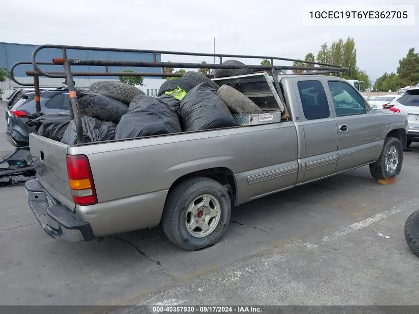 2000 Chevrolet Silverado 1500 Ls VIN: 1GCEC19T6YE362705 Lot: 40357930