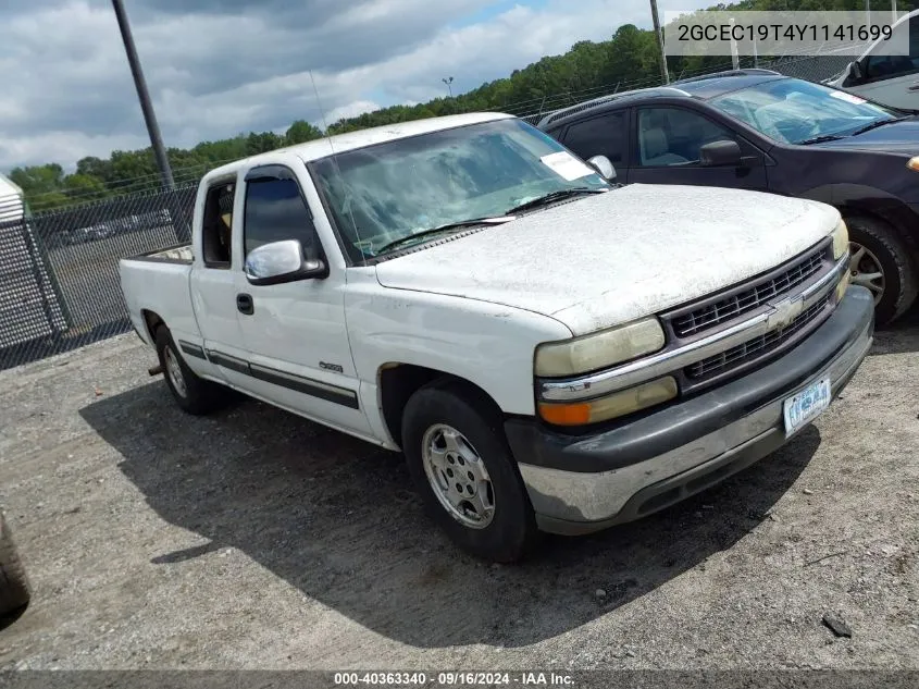 2000 Chevrolet Silverado 1500 Ls VIN: 2GCEC19T4Y1141699 Lot: 40363340