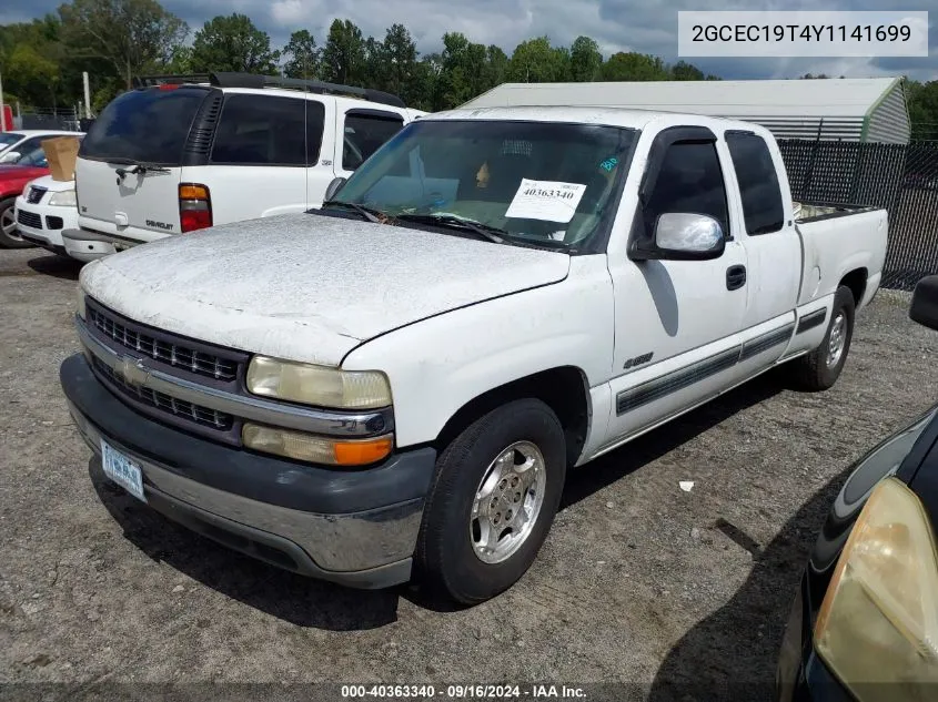 2000 Chevrolet Silverado 1500 Ls VIN: 2GCEC19T4Y1141699 Lot: 40363340