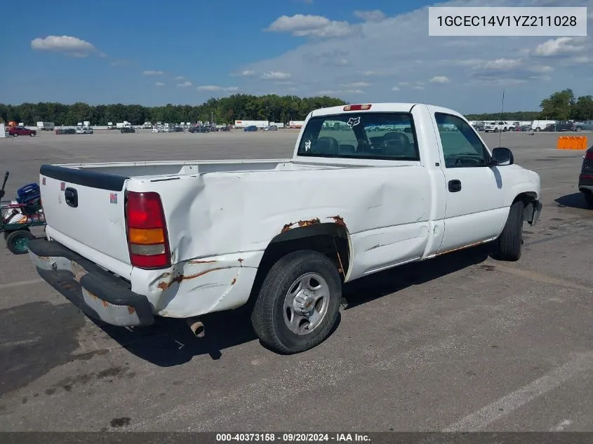 2000 Chevrolet Silverado 1500 VIN: 1GCEC14V1YZ211028 Lot: 40373158