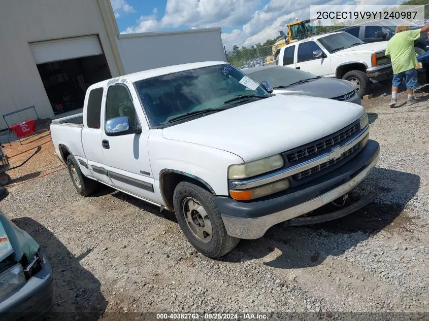 2000 Chevrolet Silverado 1500 Ls VIN: 2GCEC19V9Y1240987 Lot: 40382763