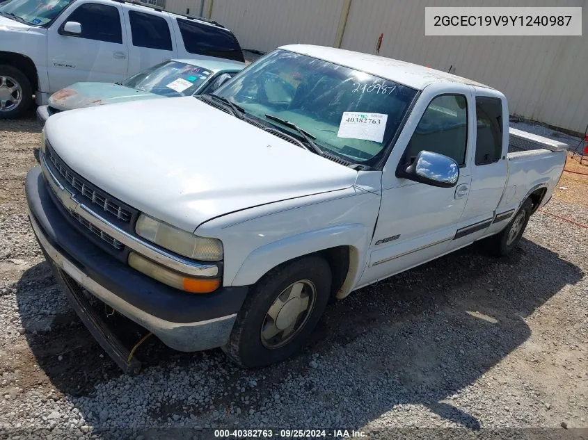 2000 Chevrolet Silverado 1500 Ls VIN: 2GCEC19V9Y1240987 Lot: 40382763