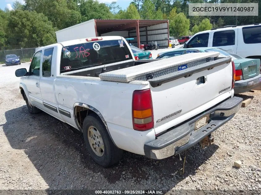 2000 Chevrolet Silverado 1500 Ls VIN: 2GCEC19V9Y1240987 Lot: 40382763