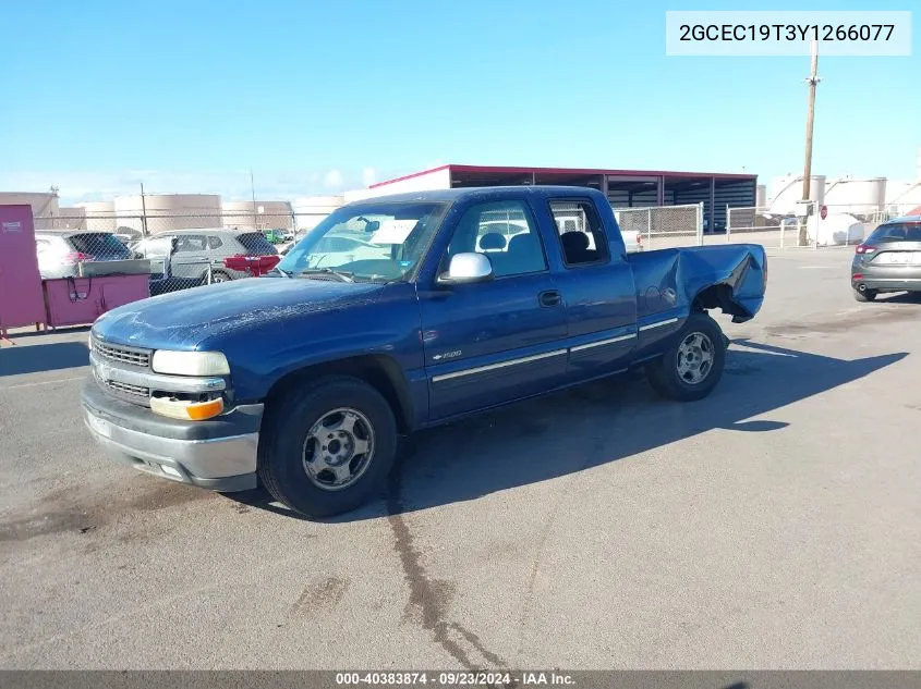 2000 Chevrolet Silverado 1500 Ls VIN: 2GCEC19T3Y1266077 Lot: 40383874