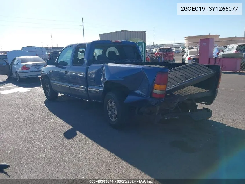 2000 Chevrolet Silverado 1500 Ls VIN: 2GCEC19T3Y1266077 Lot: 40383874