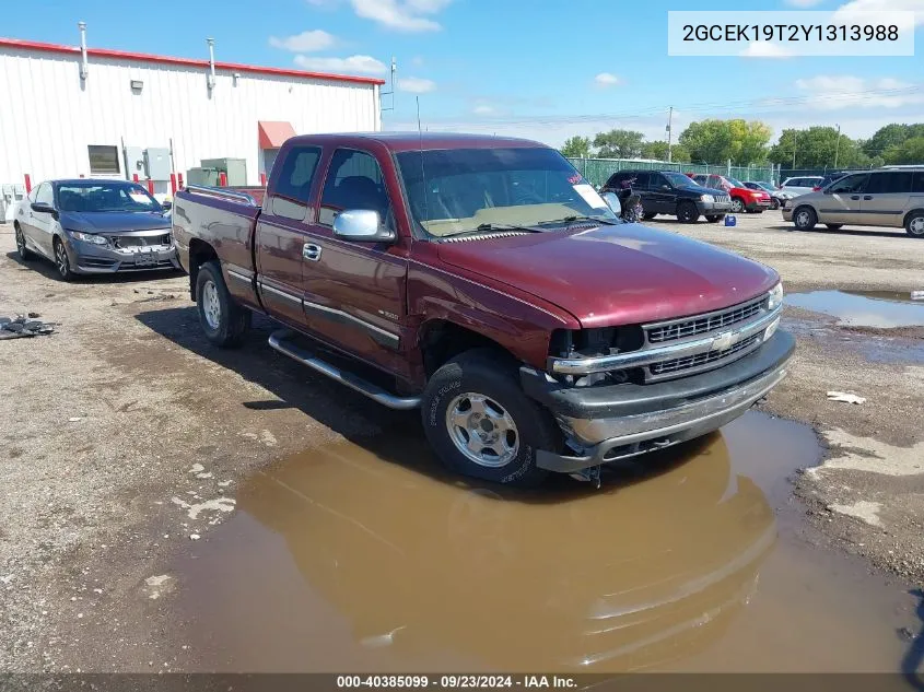 2000 Chevrolet Silverado 1500 Lt VIN: 2GCEK19T2Y1313988 Lot: 40385099