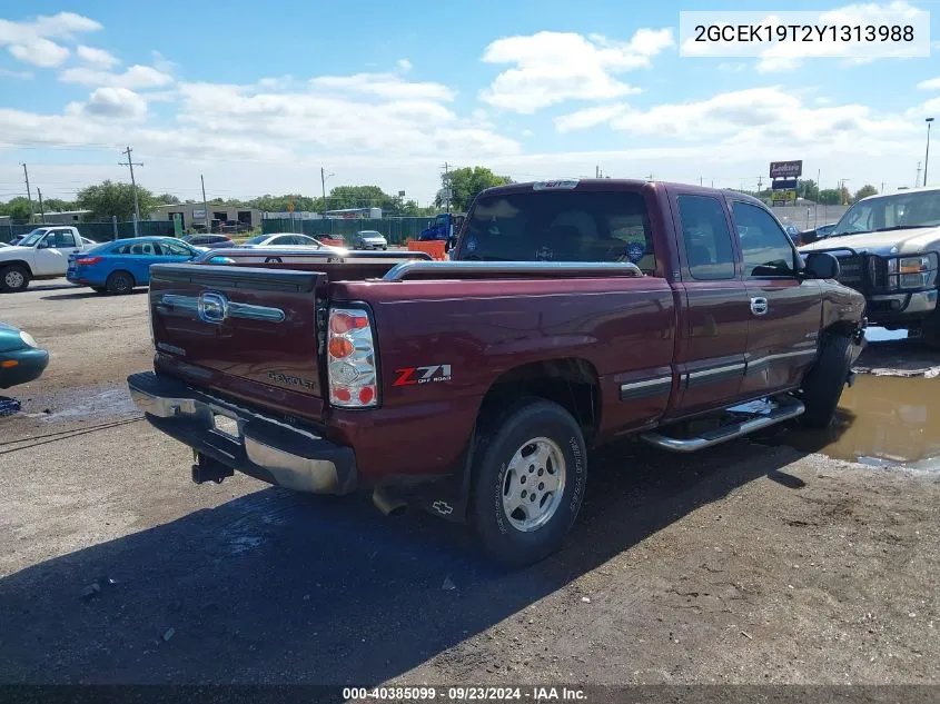 2GCEK19T2Y1313988 2000 Chevrolet Silverado 1500 Lt