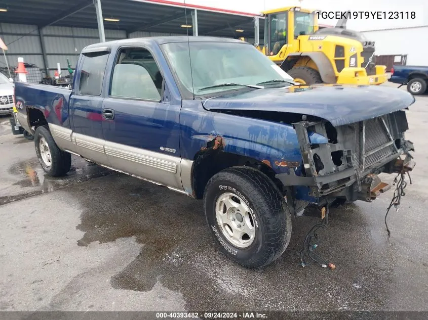 2000 Chevrolet Silverado 1500 Ls VIN: 1GCEK19T9YE123118 Lot: 40393482