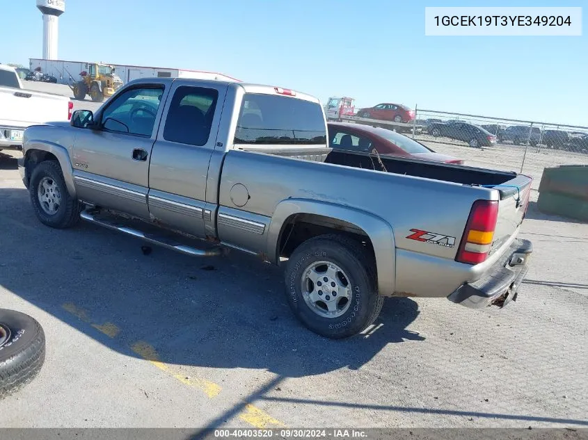 2000 Chevrolet Silverado 1500 Lt VIN: 1GCEK19T3YE349204 Lot: 40403520