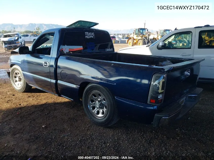 1GCEC14WXYZ170472 2000 Chevrolet Silverado C1500