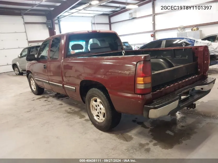 2000 Chevrolet Silverado 1500 Ls VIN: 2GCEC19T8Y1101397 Lot: 40438111