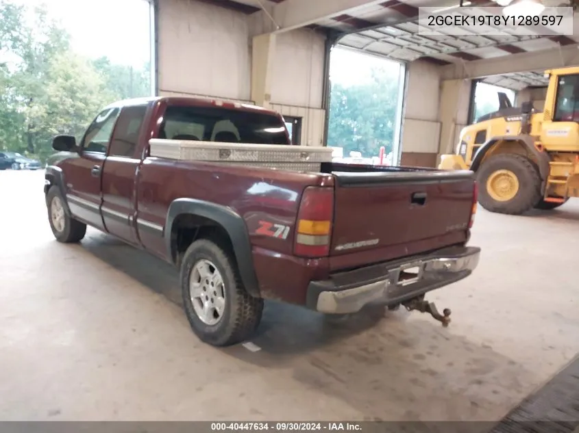 2000 Chevrolet Silverado 1500 Lt VIN: 2GCEK19T8Y1289597 Lot: 40447634