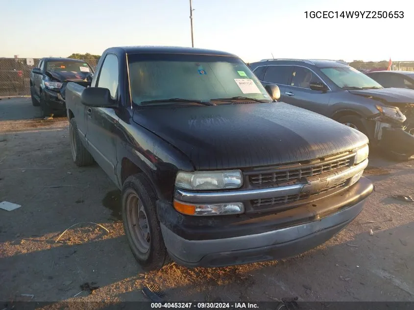 2000 Chevrolet Silverado C1500 VIN: 1GCEC14W9YZ250653 Lot: 40453247