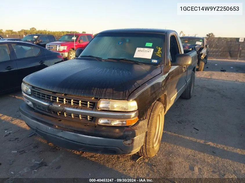 2000 Chevrolet Silverado C1500 VIN: 1GCEC14W9YZ250653 Lot: 40453247