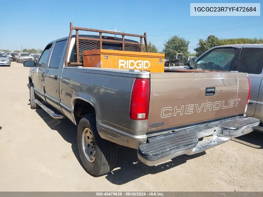 2000 Chevrolet C/K 2500 VIN: 1GCGC23R7YF472684 Lot: 40479639