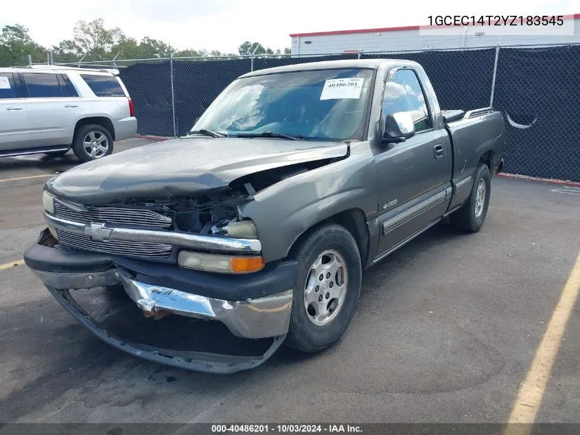 2000 Chevrolet Silverado 1500 Ls VIN: 1GCEC14T2YZ183545 Lot: 40486201