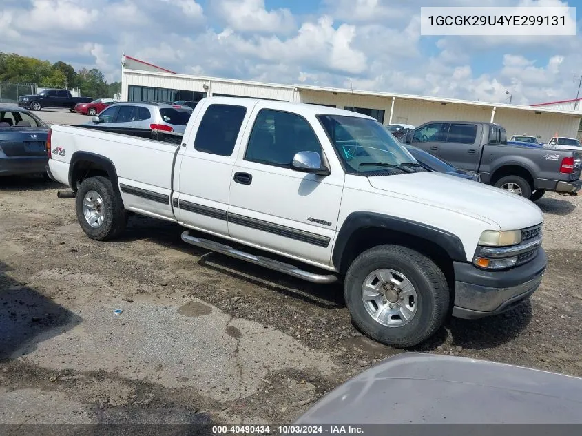 2000 Chevrolet Silverado 2500 Ls VIN: 1GCGK29U4YE299131 Lot: 40490434