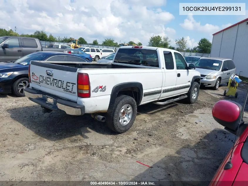 2000 Chevrolet Silverado 2500 Ls VIN: 1GCGK29U4YE299131 Lot: 40490434