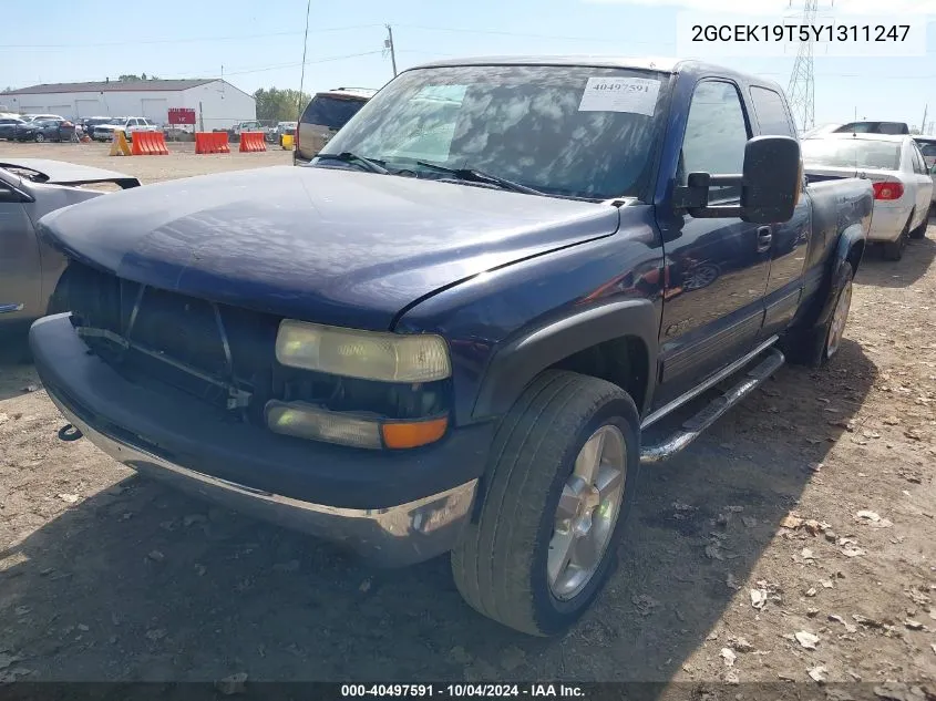 2000 Chevrolet Silverado 1500 Ls VIN: 2GCEK19T5Y1311247 Lot: 40497591