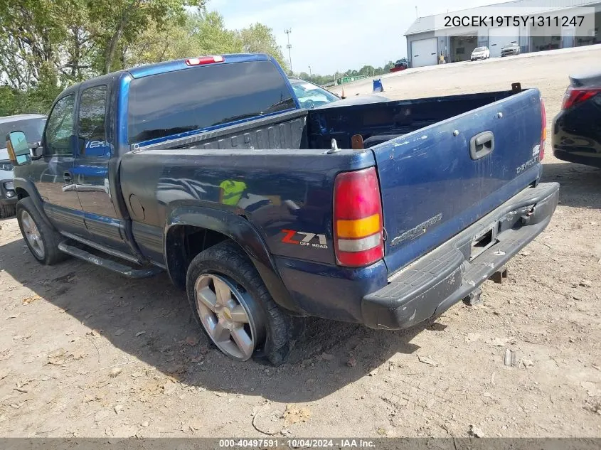 2000 Chevrolet Silverado 1500 Ls VIN: 2GCEK19T5Y1311247 Lot: 40497591