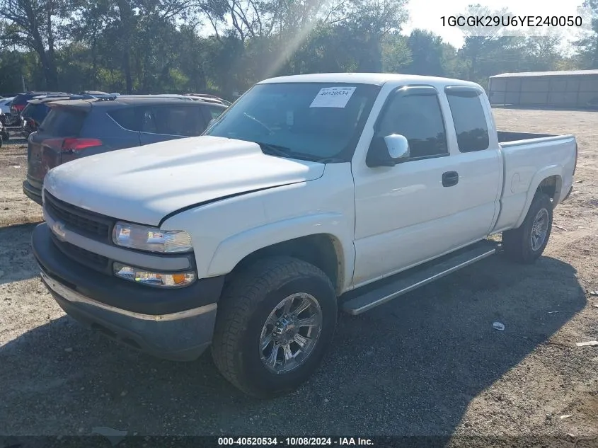 2000 Chevrolet Silverado K2500 VIN: 1GCGK29U6YE240050 Lot: 40520534