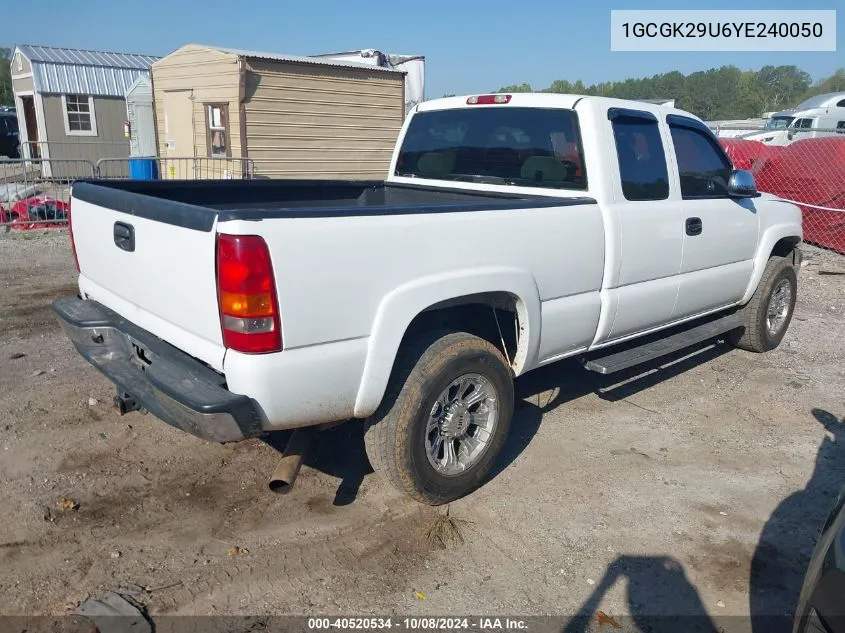 2000 Chevrolet Silverado K2500 VIN: 1GCGK29U6YE240050 Lot: 40520534