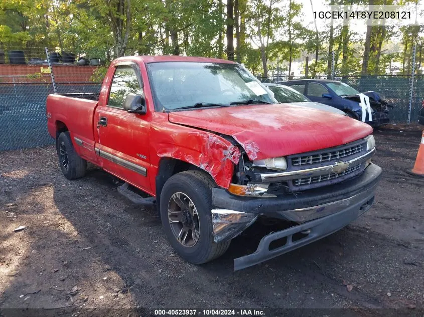 2000 Chevrolet Silverado 1500 VIN: 1GCEK14T8YE208121 Lot: 40523937