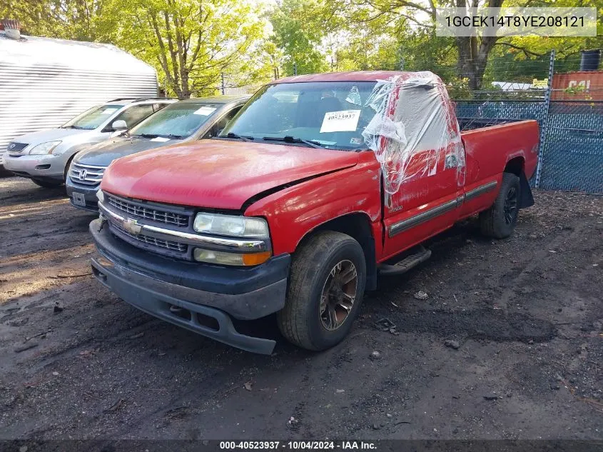 2000 Chevrolet Silverado 1500 VIN: 1GCEK14T8YE208121 Lot: 40523937