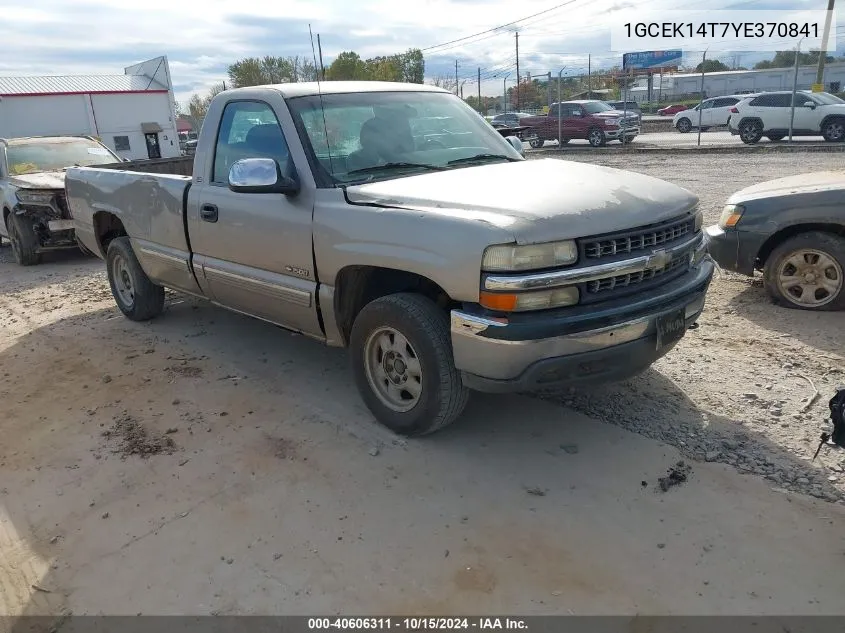 1GCEK14T7YE370841 2000 Chevrolet Silverado 1500 Ls