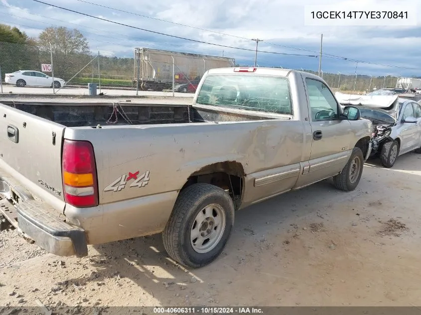 1GCEK14T7YE370841 2000 Chevrolet Silverado 1500 Ls